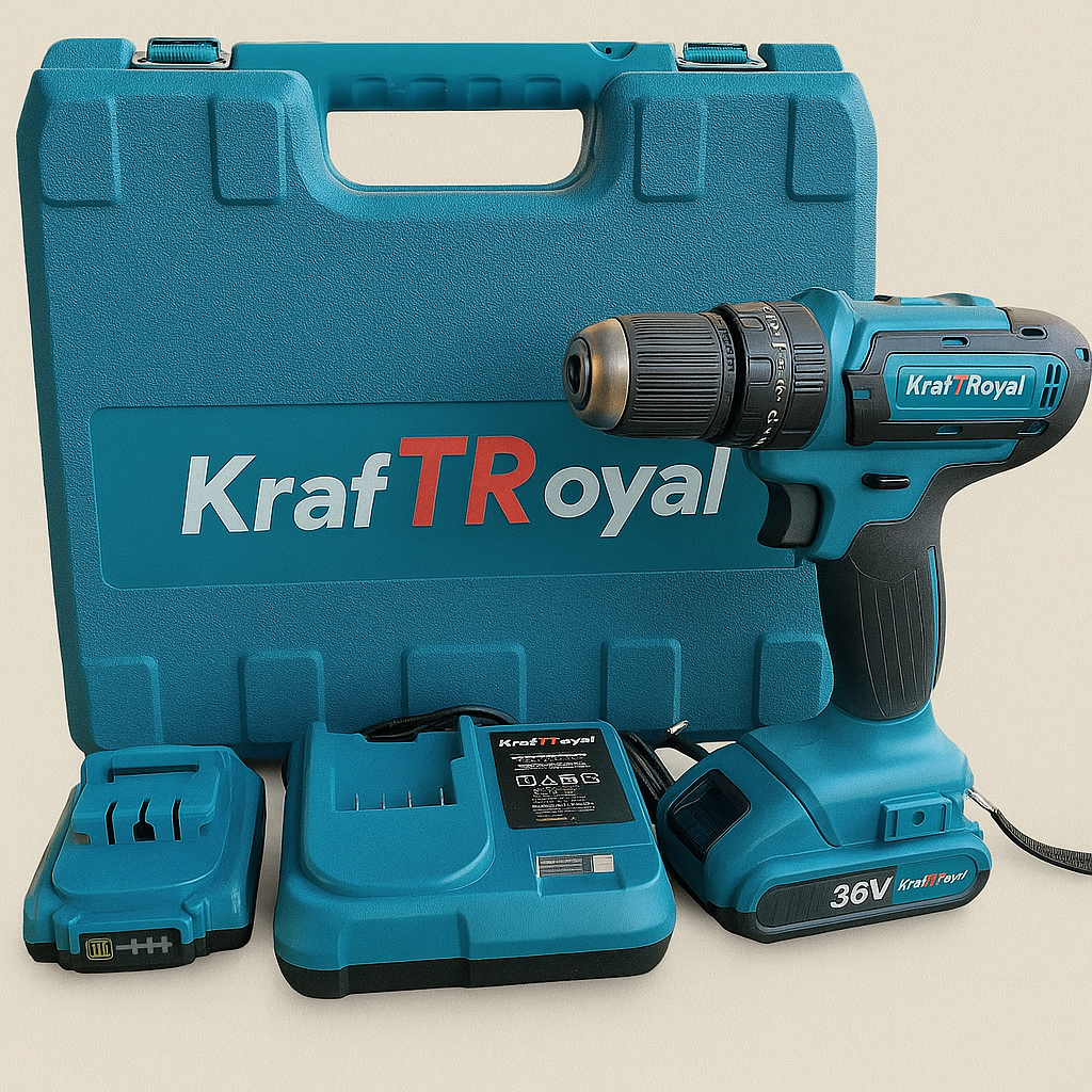 Kraft Royal 36 V Lagou – Profesjonalna wkrętarka udarowa z dwoma akumulatorami.