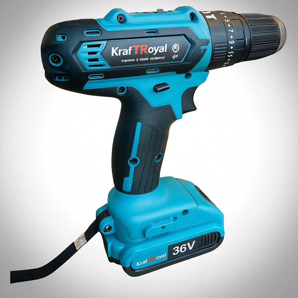 Kraft Royal 36 V Lagou – Profesjonalna wkrętarka udarowa z dwoma akumulatorami.