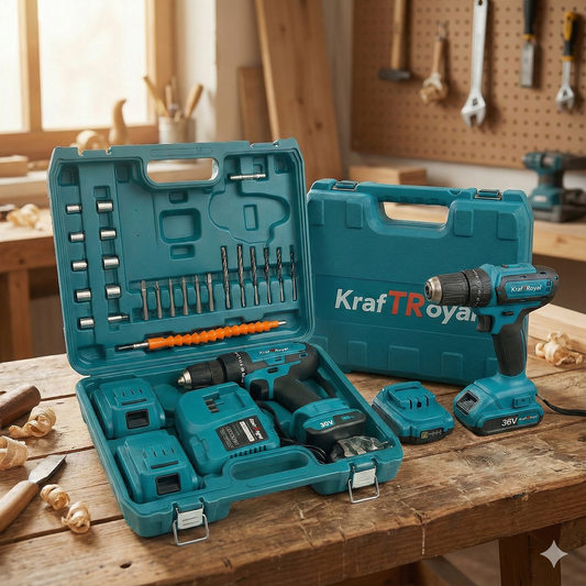 Kraft Royal 36 V Lagou – Profesjonalna wkrętarka udarowa z dwoma akumulatorami.