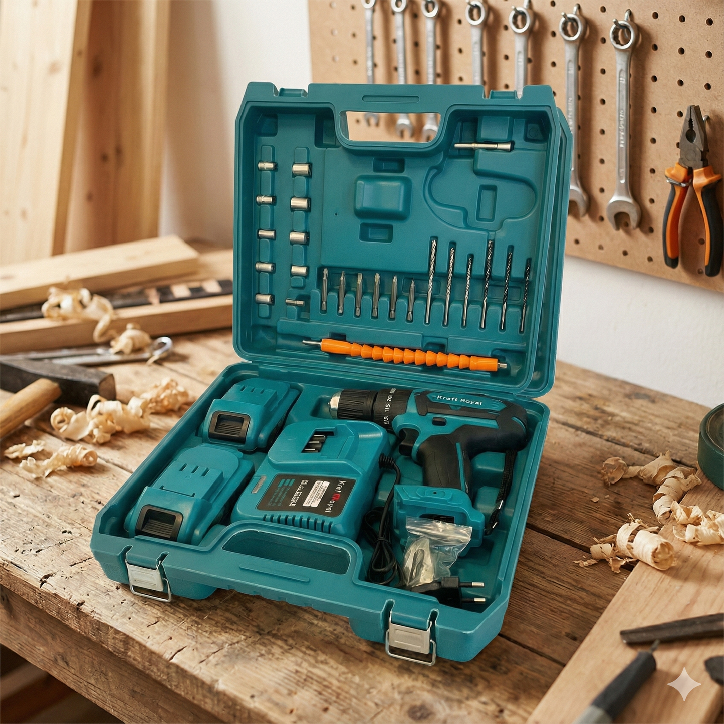 Kraft Royal 36 V Lagou – Profesjonalna wkrętarka udarowa z dwoma akumulatorami.